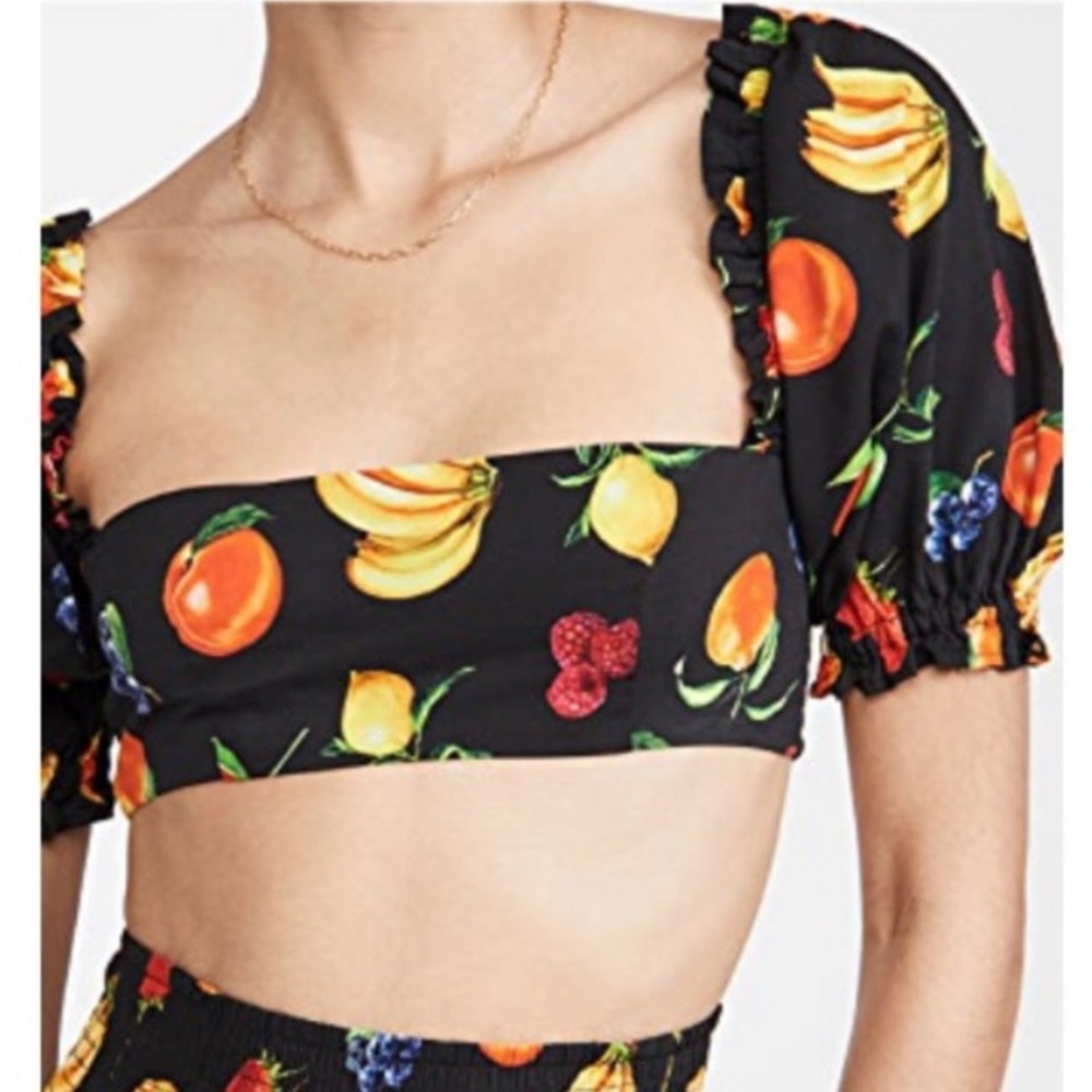 NWT We Wore What Coco Top in Fruit Print